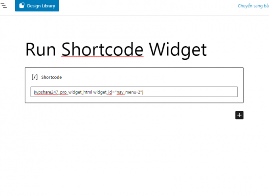 Hình plugin Plugin lấy shortcode của Widget chạy bất cứ nơi đâu bạn muốn