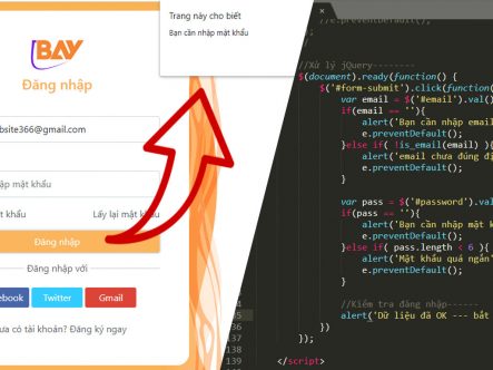 Bài 4: Hướng dẫn xử lý Form Login HTML bằng Javascript thuần và jQuery Step-by-step