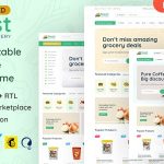 Tải miễn phí theme Nest – Grocery store woocommerce mới nhất để thiết kế Website bán hàng kéo thả [Bản sạch]