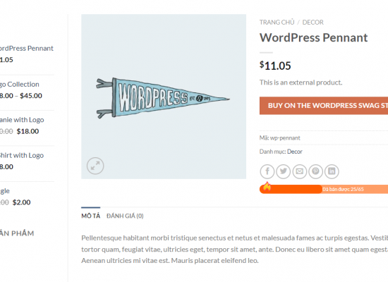 Hình plugin Hiển thị chương trình sản phẩm Flash Sale cho Plugin WooCommerce  WordPress