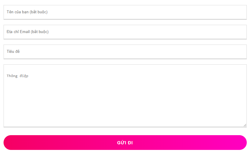 Chia sẻ một số CSS làm đẹp miễn phí cho plugin Contact Form 7
